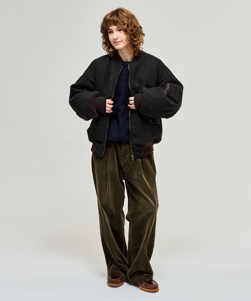 WETTEMPT ブルゾン アウター FUR-COLLARED MELTON FLIGHT JACKET