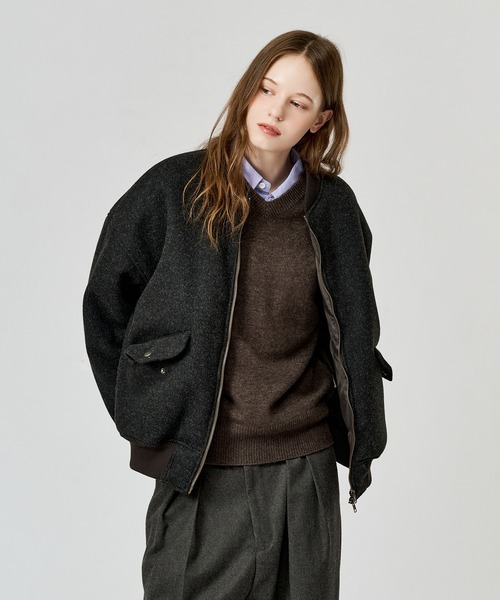 WETTEMPT ブルゾン アウター FUR-COLLARED MELTON FLIGHT JACKET