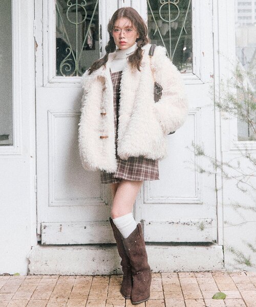 So 11/17 ファージャケットホワイト S So 11/17 ファージャケットホワイト S リボンボアファージャケット