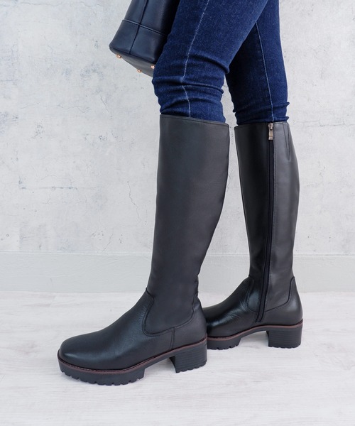 「MODE KAORI」 ロングブーツ 24cm ブラック レディース_画像3