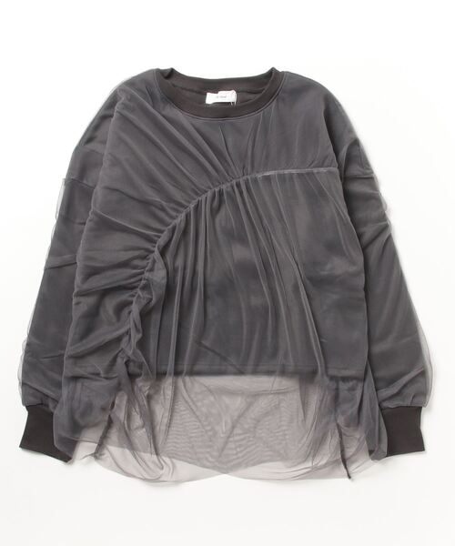 「Shelly island」 スウェットカットソー FREE チャコールグレー レディース_画像2