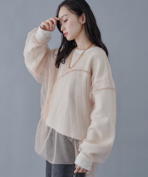 「Shelly island」 スウェットカットソー FREE チャコールグレー レディース_画像6