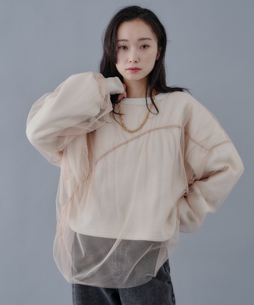 「Shelly island」 スウェットカットソー FREE チャコールグレー レディース_画像7