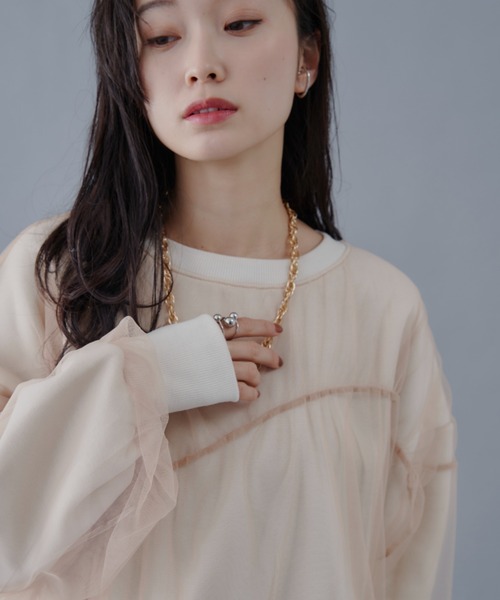 「Shelly island」 スウェットカットソー FREE チャコールグレー レディース_画像8