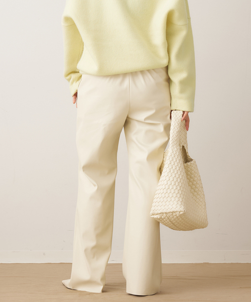 plage（プラージュ） パンツ MY_fake leather easyパンツ レディース