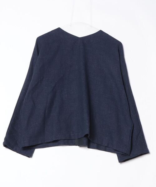 「fog linen work」 ノーカラージャケット - ブルー レディース_画像2