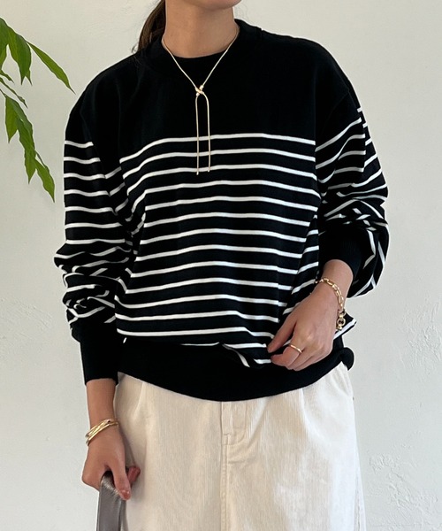 「un dix cors」 長袖ニット FREE グレイッシュベージュ レディース_画像5