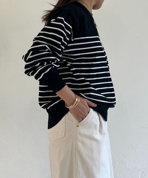 「un dix cors」 長袖ニット FREE グレイッシュベージュ レディース_画像6