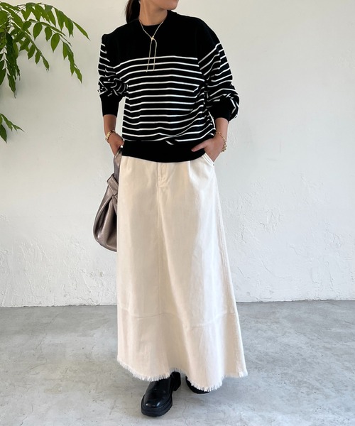 「un dix cors」 長袖ニット FREE グレイッシュベージュ レディース_画像9