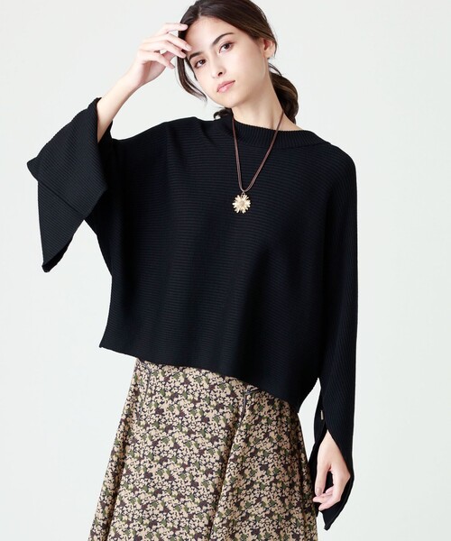 「EPOCA」 長袖ニット 40 ネイビー レディース_画像3