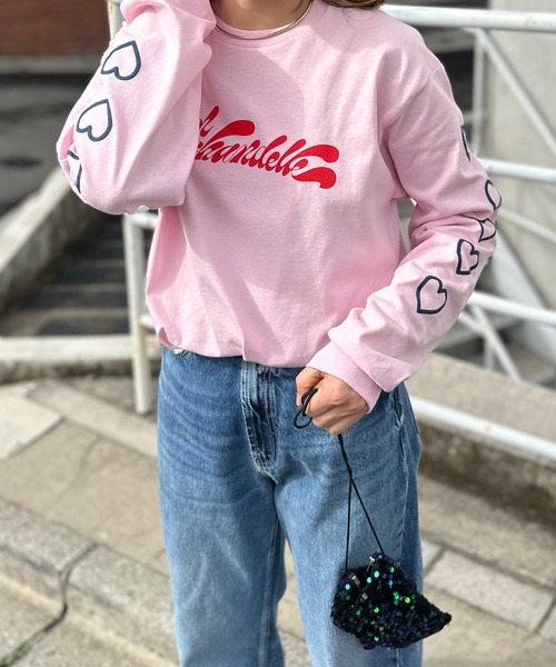 「mi via loca」 長袖カットソー X-LARGE オフホワイト レディース_画像3