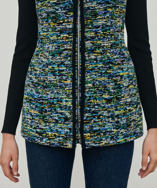 DES PRES（デプレ） ベスト ジレ モザイクモール クルーネックジレ