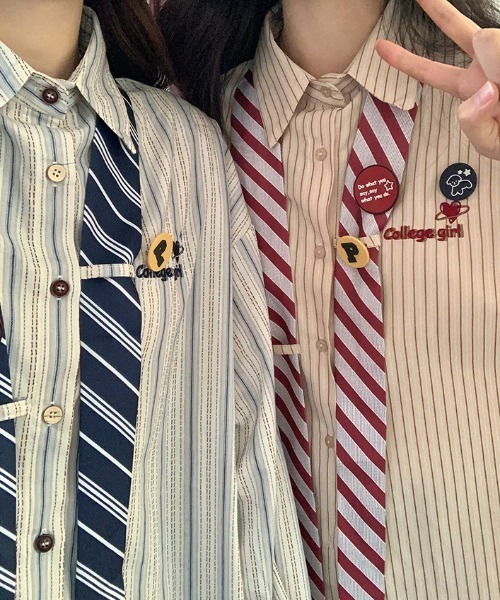 「GEMEDA」 長袖シャツ M ブルー レディース_画像6