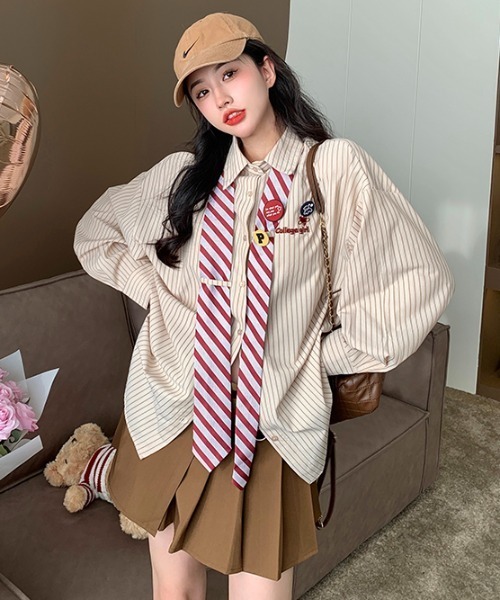 「GEMEDA」 長袖シャツ M ブルー レディース_画像7