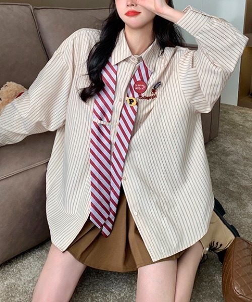 「GEMEDA」 長袖シャツ M ブルー レディース_画像9