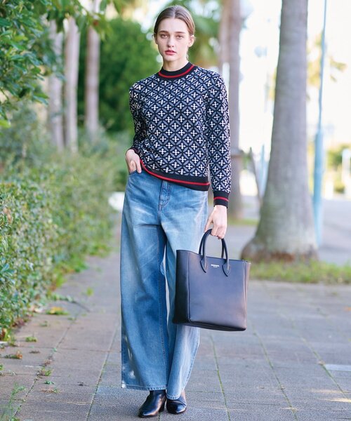 「DRESSTERIOR」 長袖ニット 38 ブラック レディース_画像3