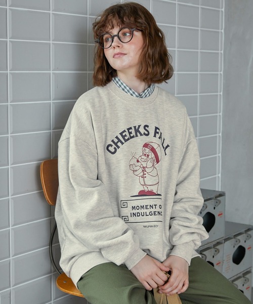 「MONO-MART」 スウェットカットソー FREE グレー レディース_画像2