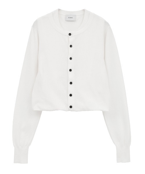 美品 CLANE 2,8万円 ホワイトのニットカーディガン セーター クラネ CLANE（クラネ） カーディガン CLANE/クラネ/W LAYERED KNIT CARDIGAN