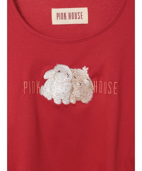 PINK HOUSE（ピンクハウス） tシャツ 幸見うさぎ刺繍スムース