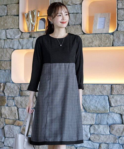 「Tiaclasse」 ドッキングワンピース S ブラック レディース_画像3