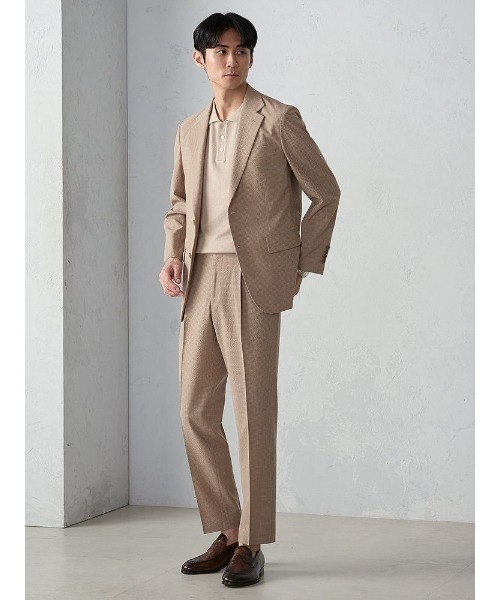 「Perfect Suit FActory」 「TRANS CONTINENTS」テーラードジャケット 3L カーキ メンズ_画像5