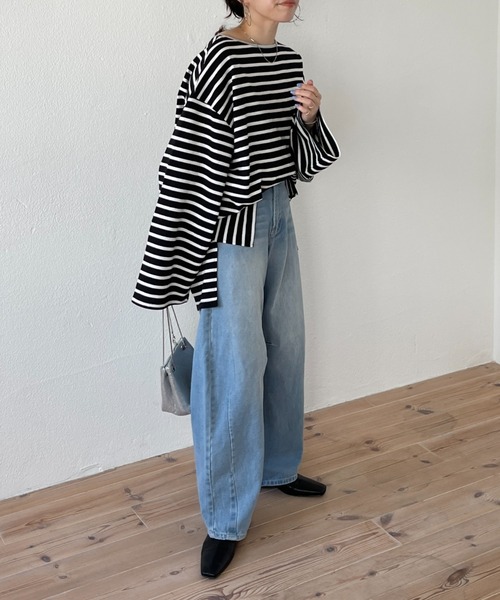 「wee9s」 長袖カットソー FREE ブラック レディース_画像6