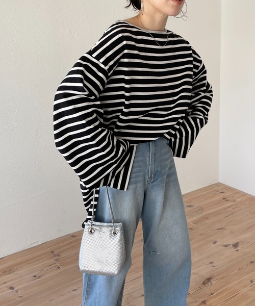 「wee9s」 長袖カットソー FREE ブラック レディース_画像8