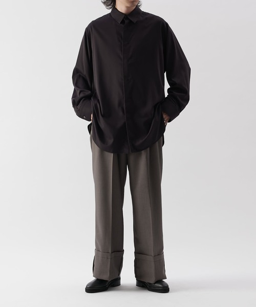 「Lui's」 長袖シャツ M ブラック メンズ_画像9