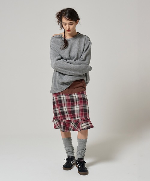 「TINA：JOJUN」 スカート M レッド レディース_画像4