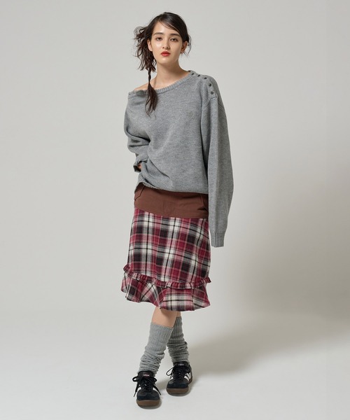 「TINA：JOJUN」 スカート M レッド レディース_画像7