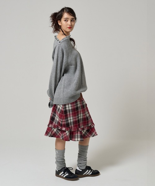 「TINA：JOJUN」 スカート M レッド レディース_画像8