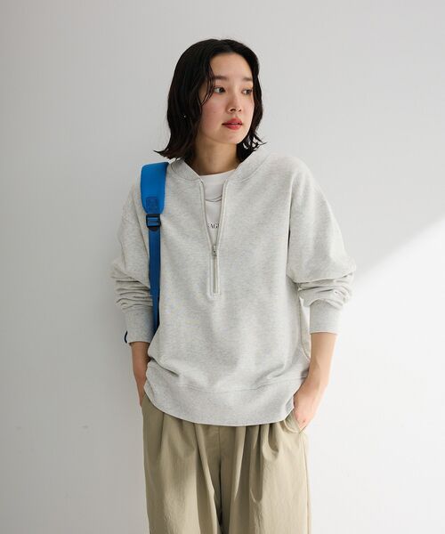Green Parks（グリーンパークス） tシャツ ハーフZip裏毛プルオーバー