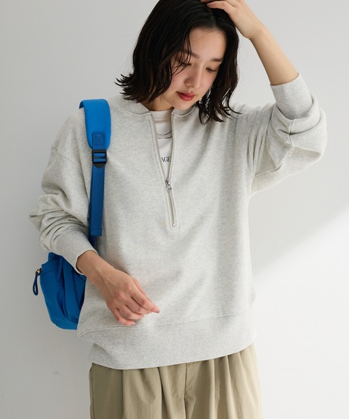 Green Parks（グリーンパークス） tシャツ ハーフZip裏毛プルオーバー
