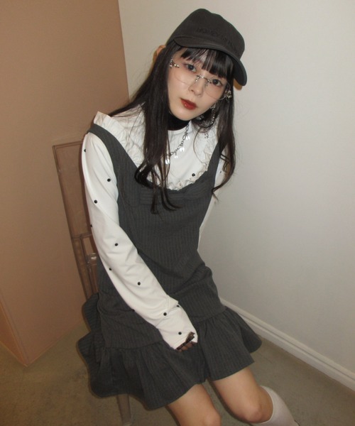 HONEY MI HONEY（ハニーミーハニー） ワンピース pinstripe ribbon