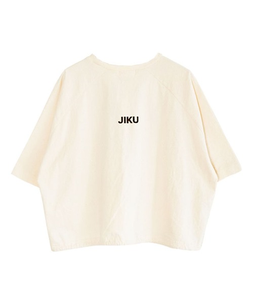 tシャツ パフ天竺　裾ヒモ5分袖プルオーバー プリント(PUFF TEN) レディースの画像