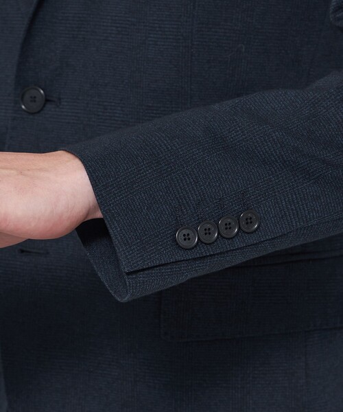 ジャケット テーラードジャケット 「WEB・一部店舗限定」「FLEX JERSEY」グレンチェックジャージーセットアップジャケット メンズの画像