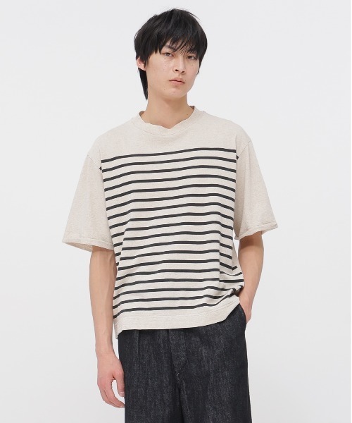 MHL.（エムエイチエル） tシャツ BELGIAN LINEN COTTON JERSEY メンズ