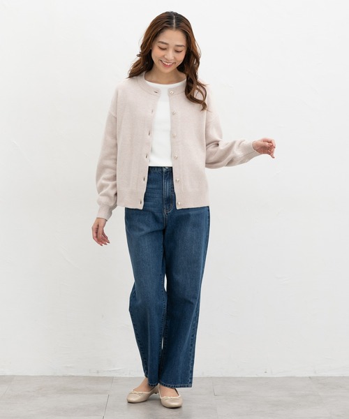 「Honeys」 「GLACIER」ニットカーディガン L ピンク レディース_画像6