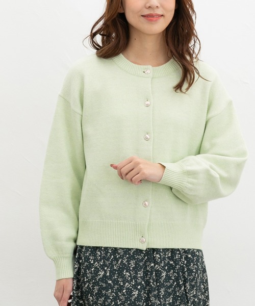 「Honeys」 「GLACIER」ニットカーディガン L ピンク レディース_画像9
