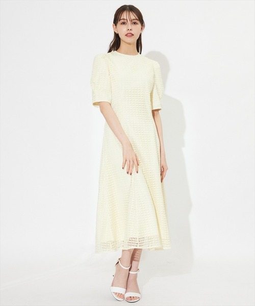 「SWINGLE」 半袖ワンピース MEDIUM ベージュ レディース_画像4