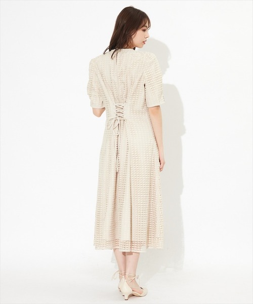 「SWINGLE」 半袖ワンピース MEDIUM ベージュ レディース_画像5