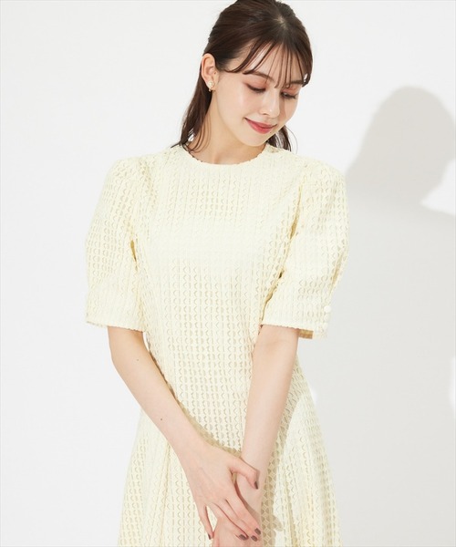 「SWINGLE」 半袖ワンピース MEDIUM ベージュ レディース_画像6