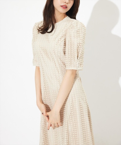 「SWINGLE」 半袖ワンピース MEDIUM ベージュ レディース_画像7
