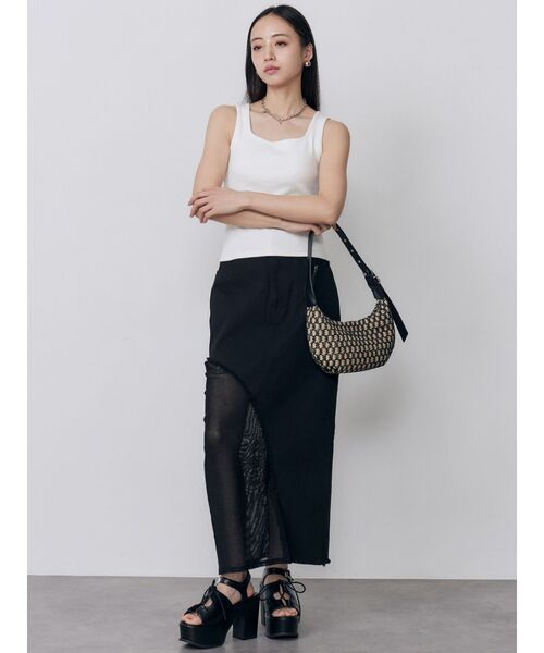 MURUA（ムルーア） 厚底 サンダル 夏 レースアップデザインサンダル