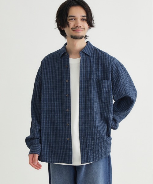 BACK NUMBER シャツ BACK NUMBER(バックナンバー)サッカーチェック長袖