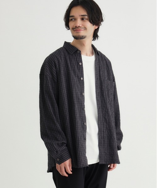 BACK NUMBER シャツ BACK NUMBER(バックナンバー)サッカーチェック長袖