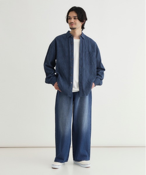 BACK NUMBER シャツ BACK NUMBER(バックナンバー)サッカーチェック長袖