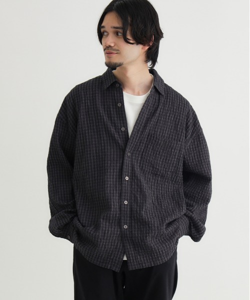 BACK NUMBER シャツ BACK NUMBER(バックナンバー)サッカーチェック長袖