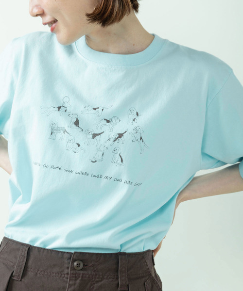 tシャツ 「WEB限定」A lot of beagles T-shirt レディースの画像