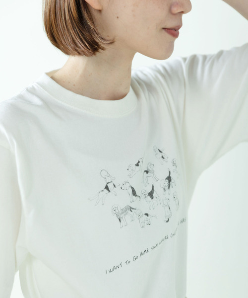 tシャツ 「WEB限定」A lot of beagles T-shirt レディースの画像
